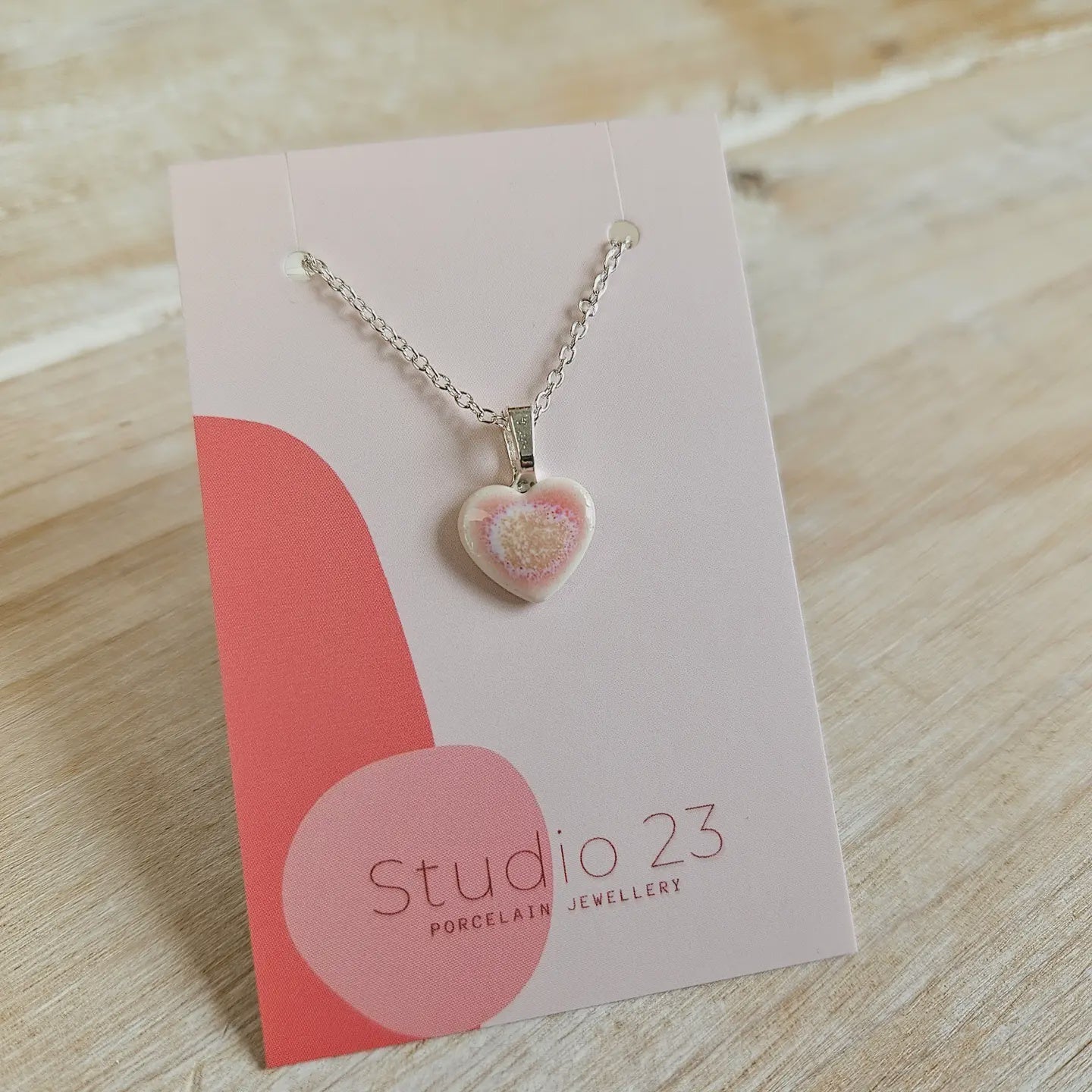 Heart Necklace - Blush Pink