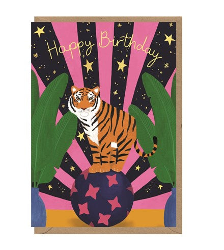 Circus Tiger Birthday Card