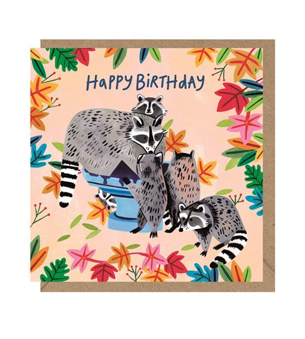 Racoon Birthday Card