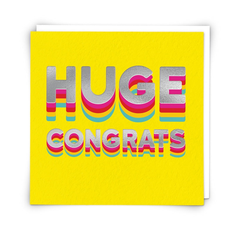 Huge Congrats Neon Card
