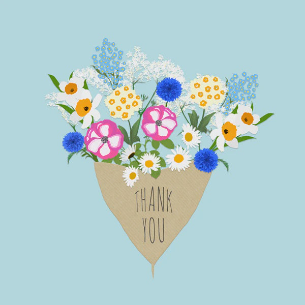 Floral Bouquet Thank You Card