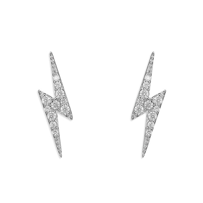 Zha Lightening Bolt Stud Earrings