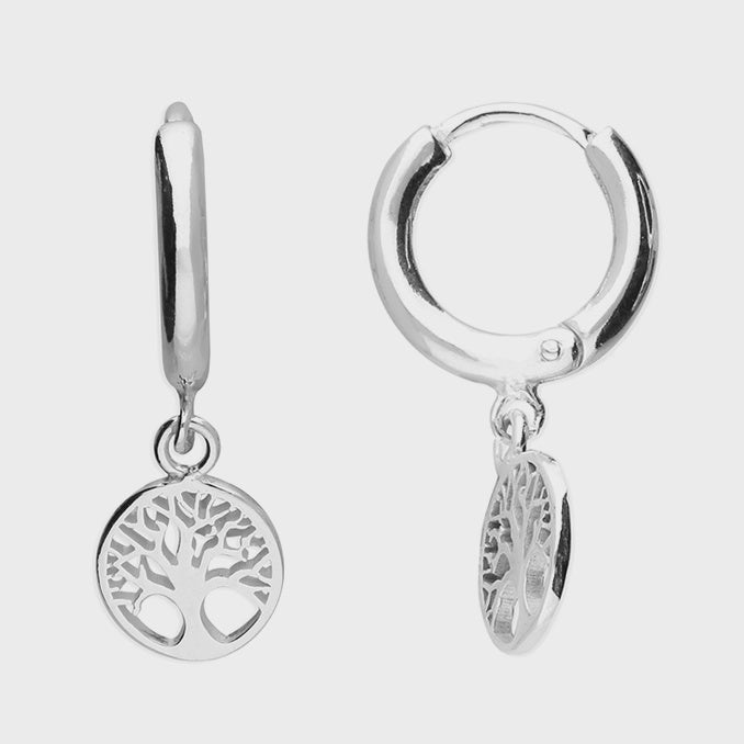 Tree Of Life Huggie Earrings