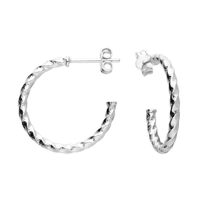 Twist Half Hoop Studs