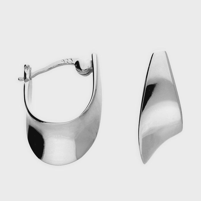 Smooth Operator Hoop Earrings - Silver