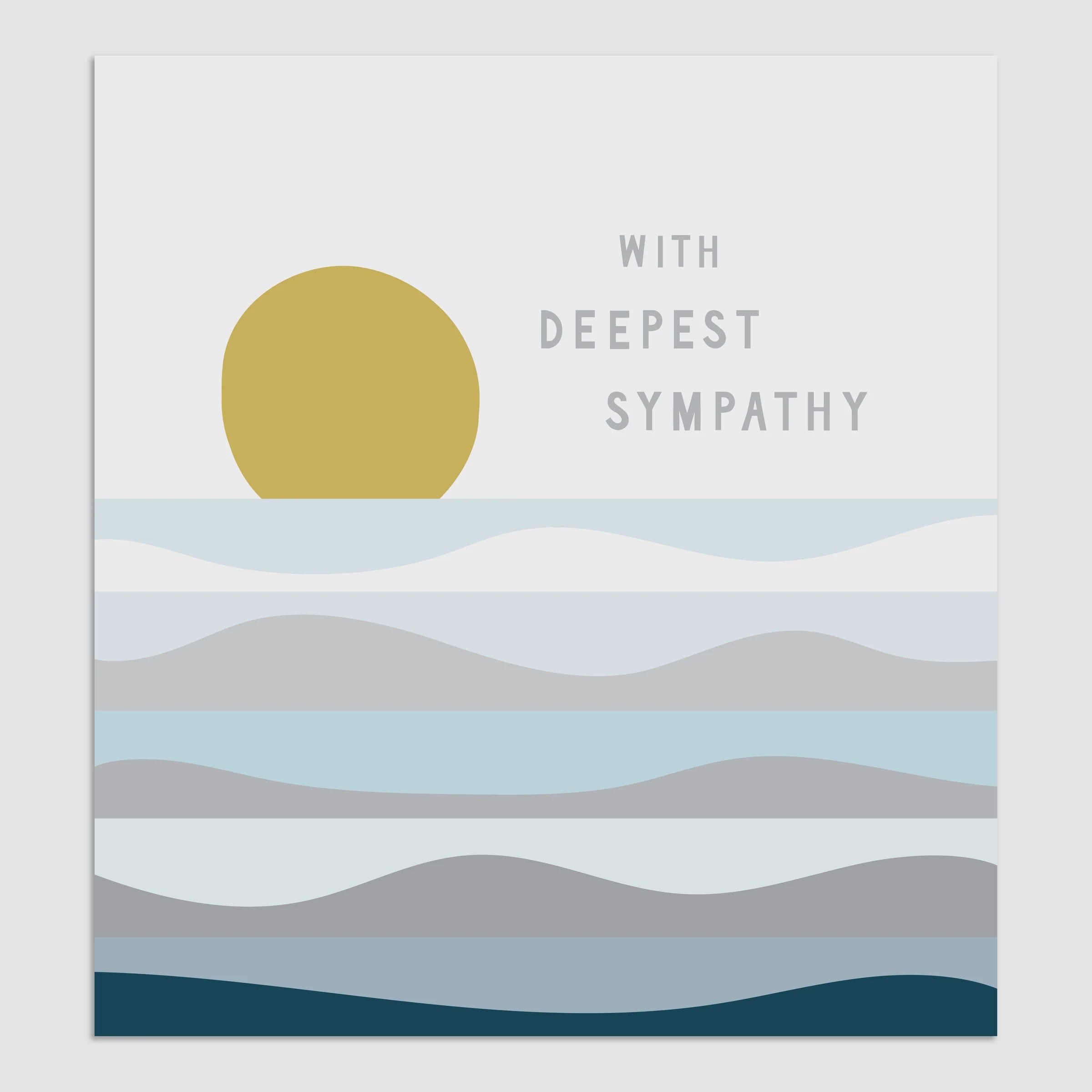 With Deepest Sympathy Waves Card