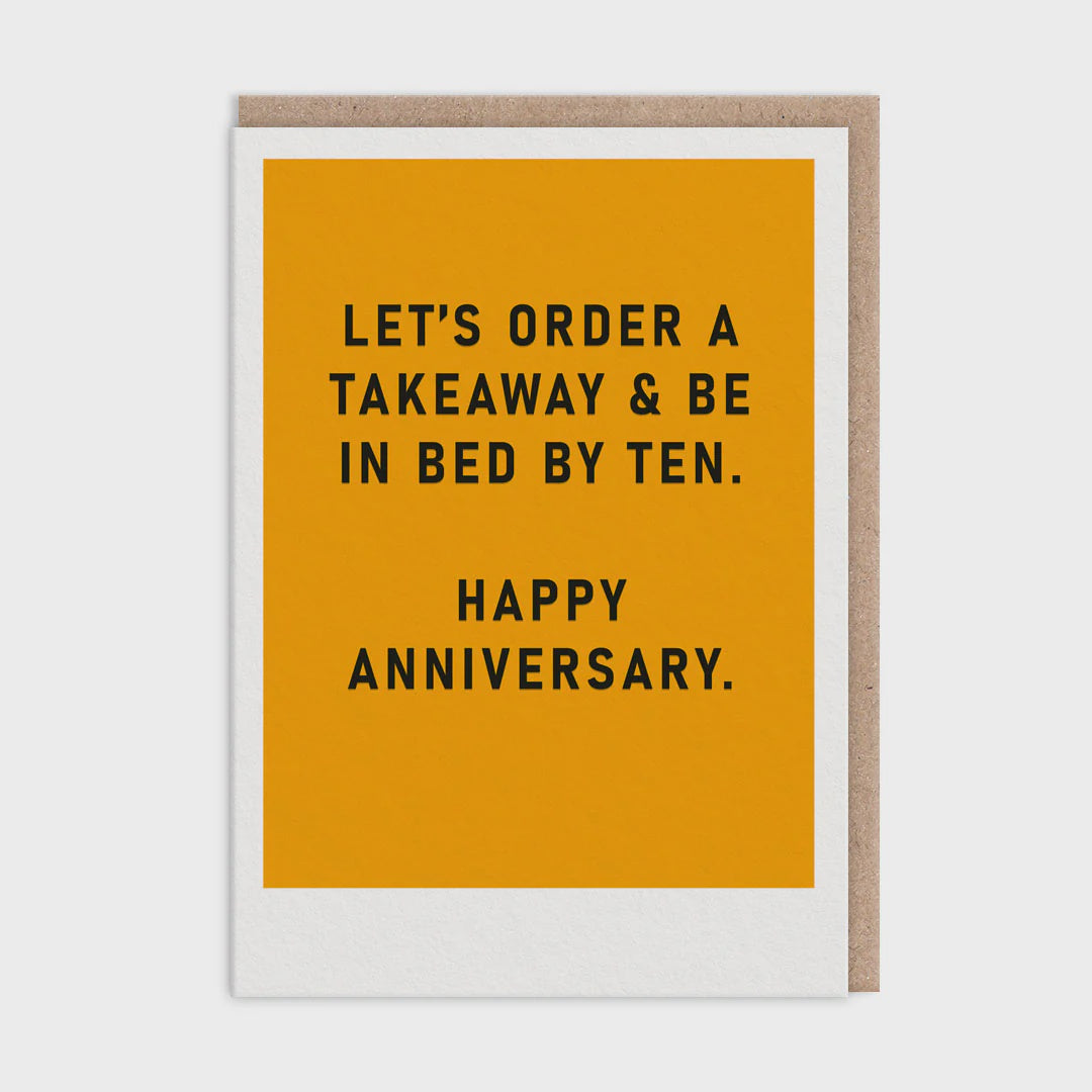 In Bed By Ten Anniversary Card