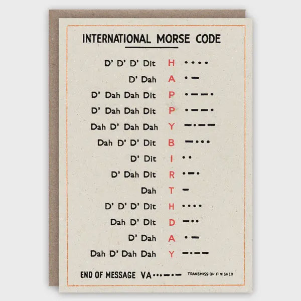 International Morse Code Card