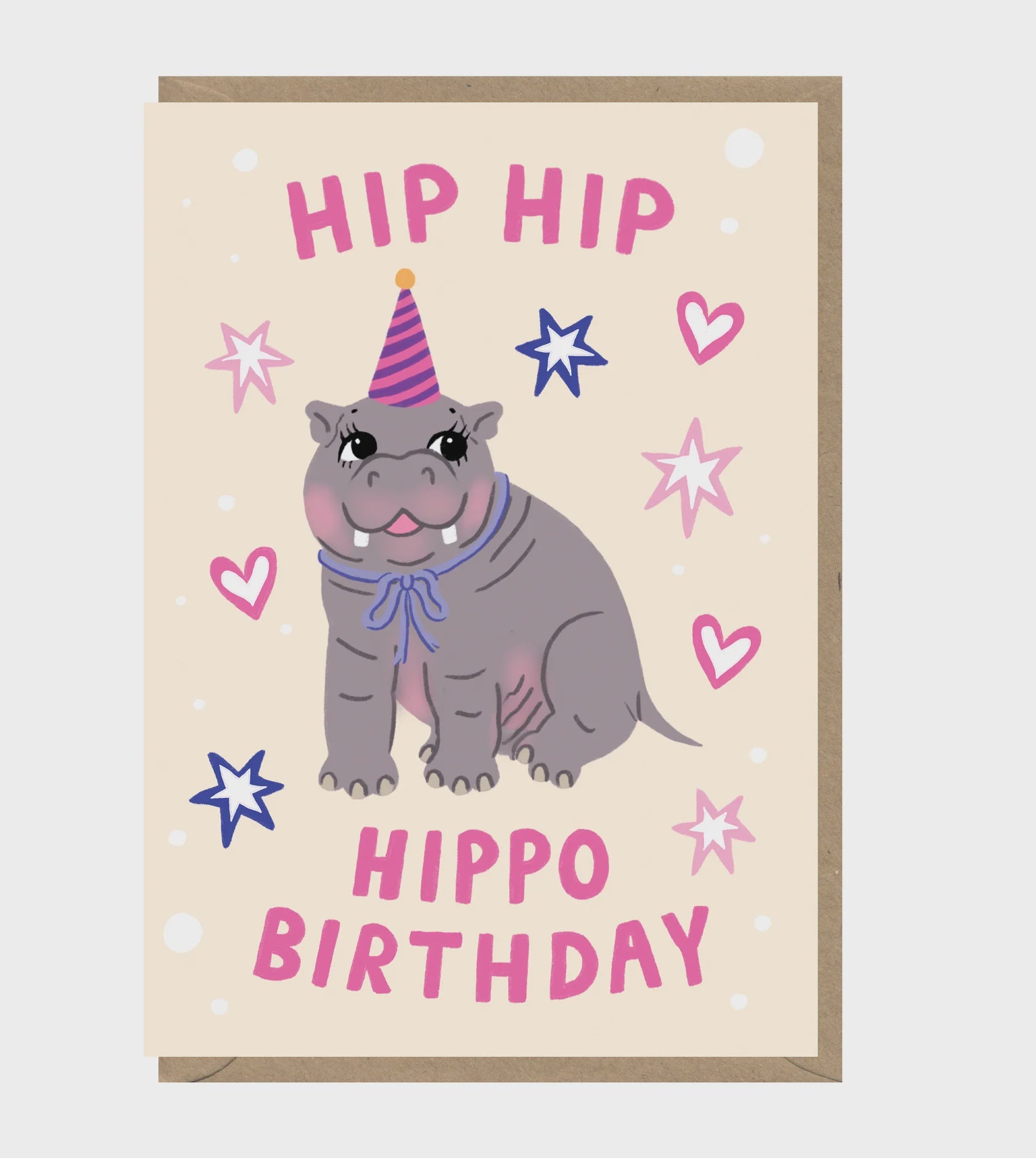 Hip Hip Hippo B-day Card