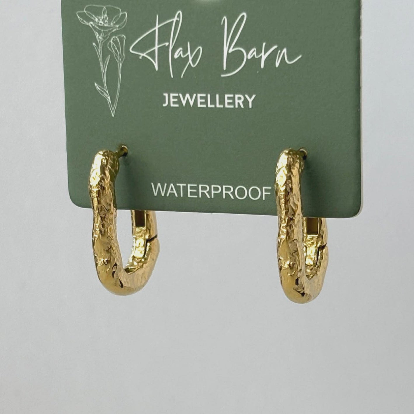Molten Oblong Huggie Earrings