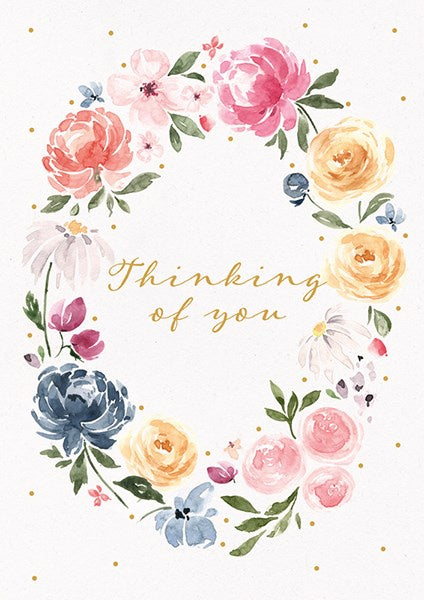 Thinking of You Flower Ring Card