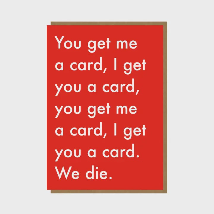We Die Card