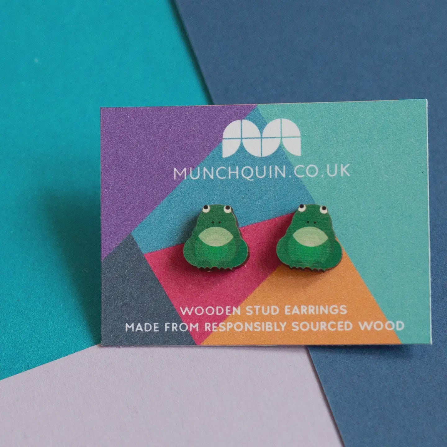 Grumpy Frog Stud Earrings