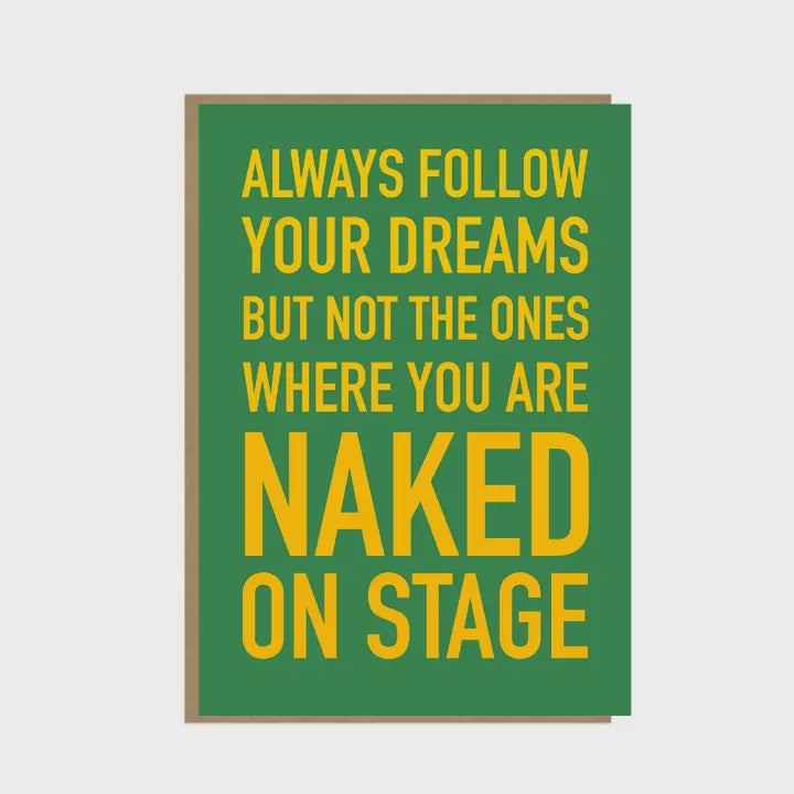 Naked On Stage Card