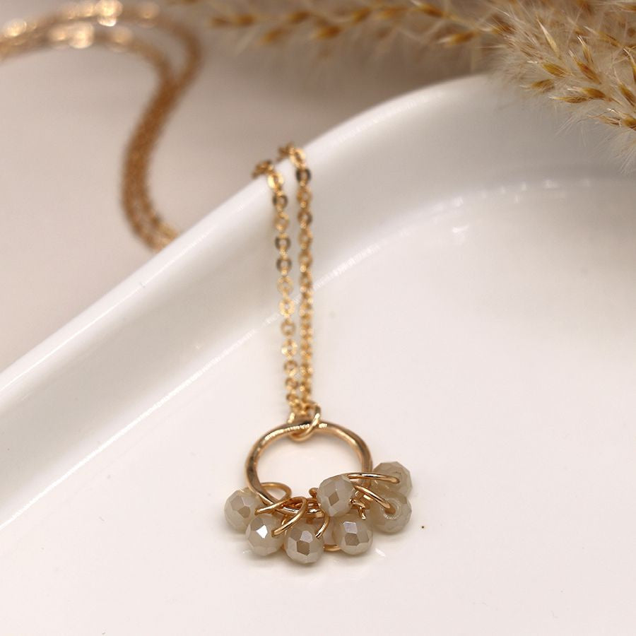 Champagne Cluster Necklace