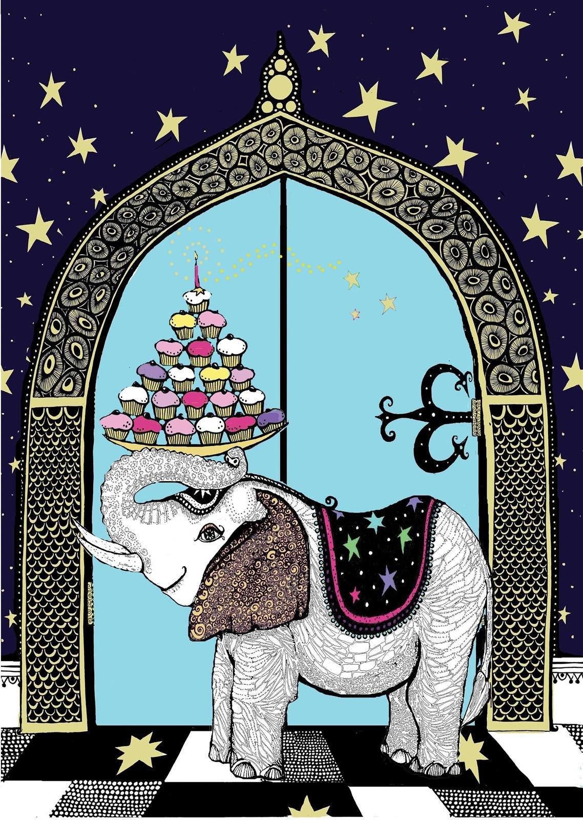 Elephant Delivery Birthday Card - Pretty Shiny Shop