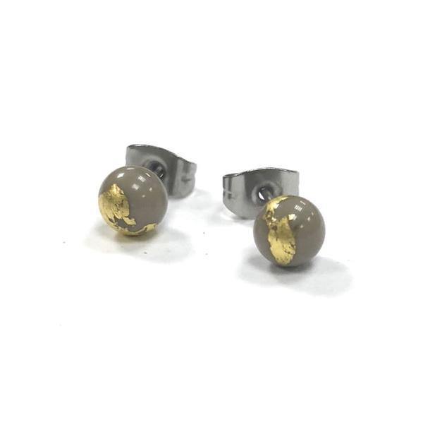 Mini Stud Earrings with Gold Accents - Pretty Shiny Shop