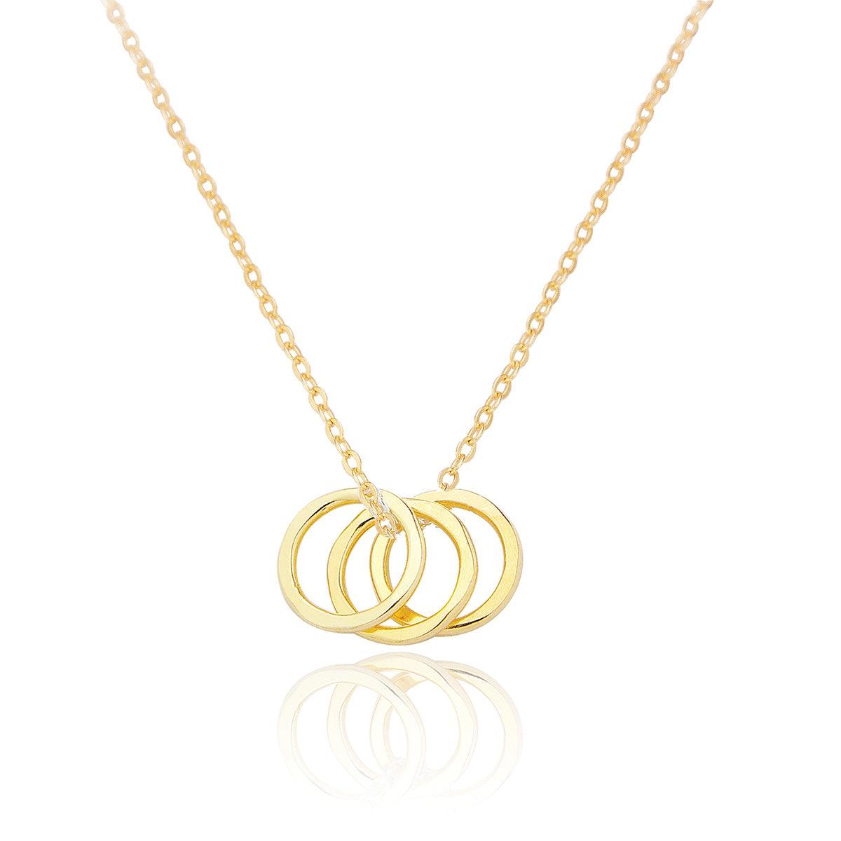 Trinity Circles Necklace - Gold - Pretty Shiny Shop