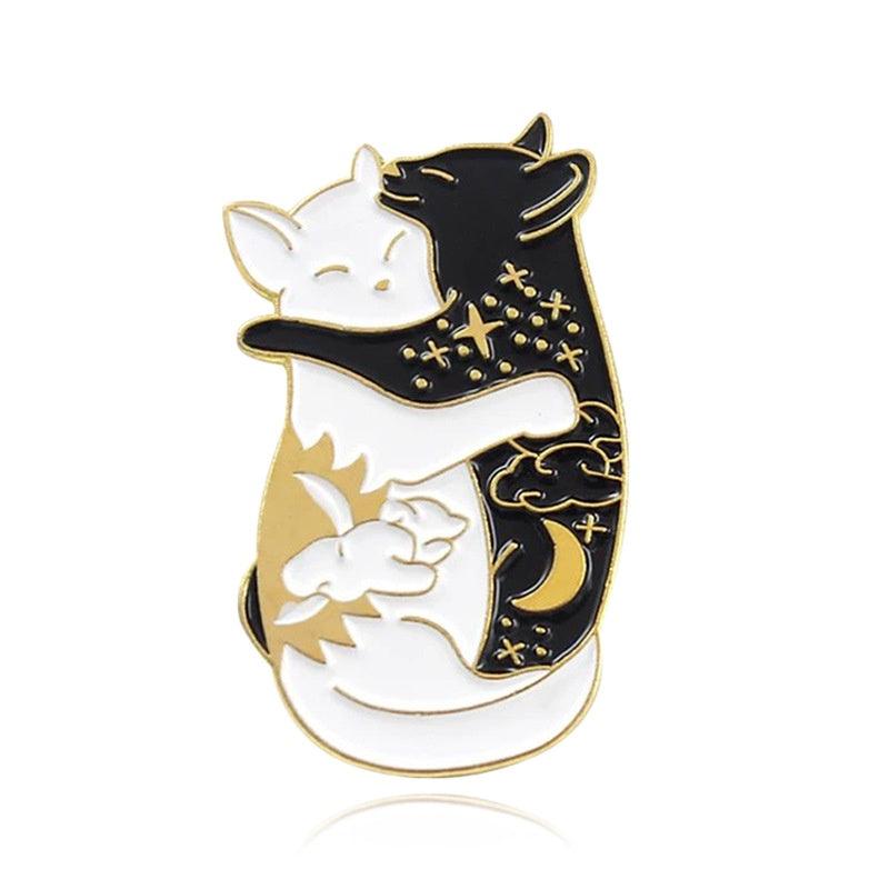 Cuddling Cats Pin - Pretty Shiny Shop