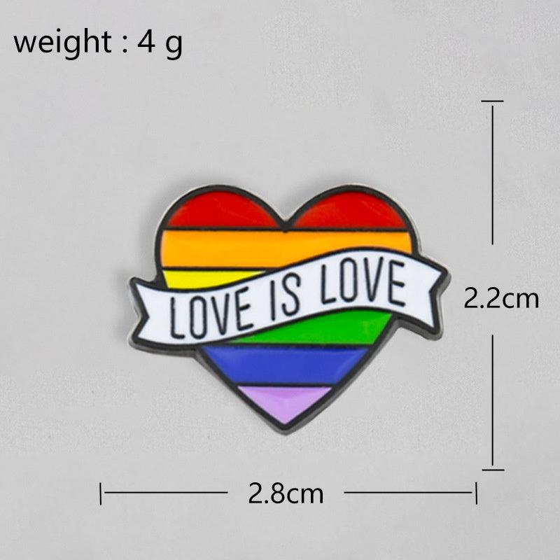 Love is Love Heart Pin - Pretty Shiny Shop