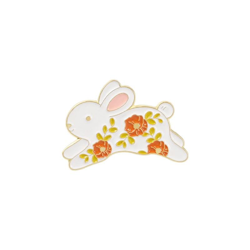 Bunny Flowers Pin - Pretty Shiny Shop