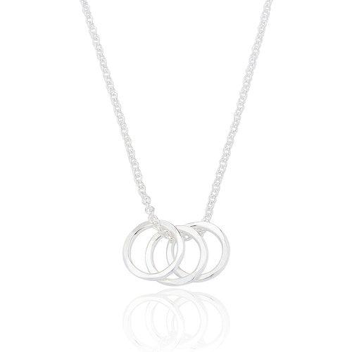 Trinity Circles Necklace - Silver - Pretty Shiny Shop