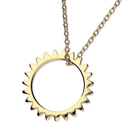 Golden Open Sun Necklace - Pretty Shiny Shop