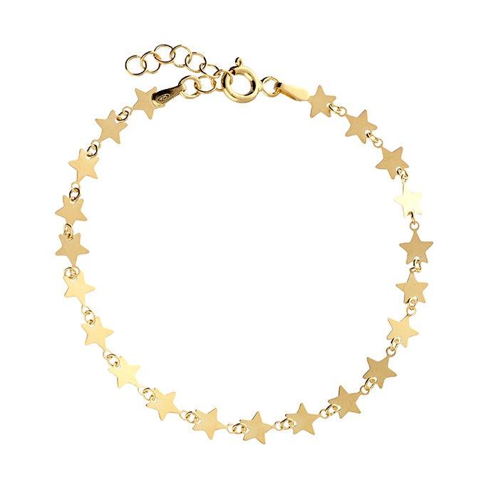 Flat Star Bracelet - Gold - Pretty Shiny Shop