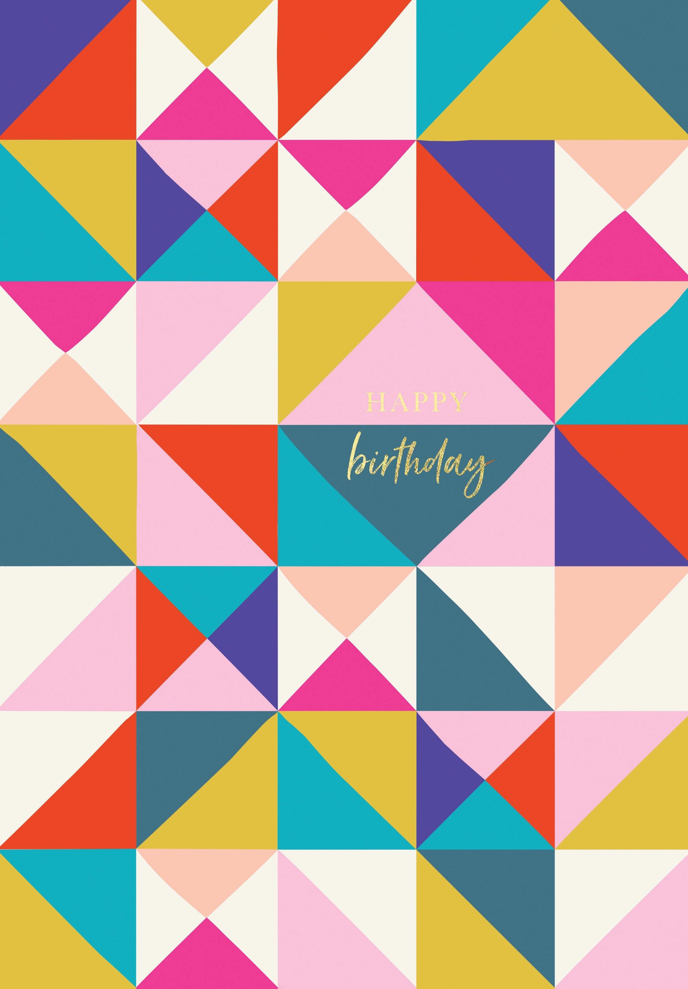 Geo Birthday Card - Pretty Shiny Shop
