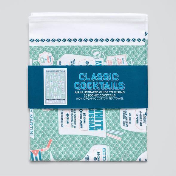 Classic Cocktails Tea Towel - Pretty Shiny Shop