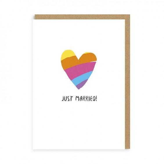 Just Married Rainbow Card - Pretty Shiny Shop