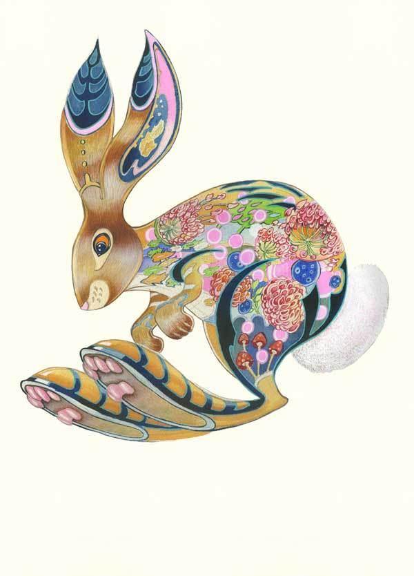 Hopping Bunny Card - Pretty Shiny Shop