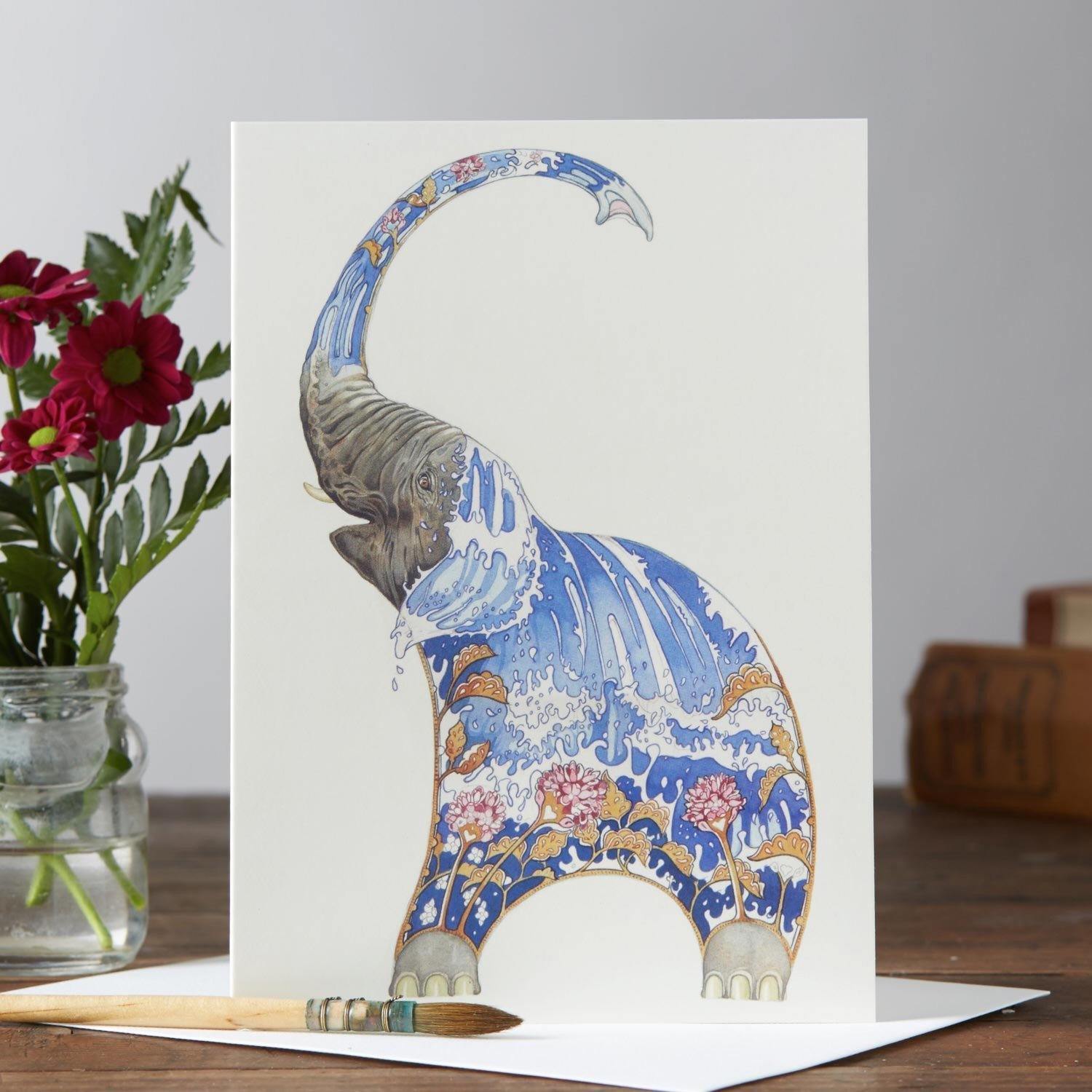 Elephant Squirting Water Card - Pretty Shiny Shop