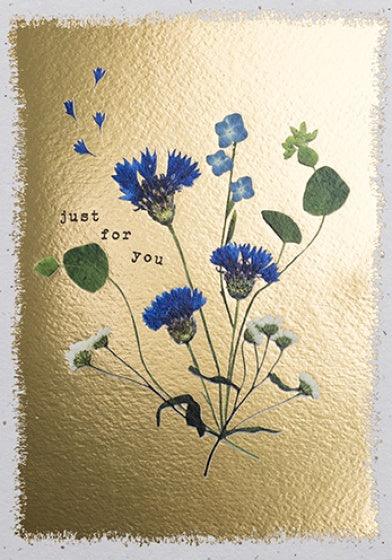 Wild Florals Card - Blue - Pretty Shiny Shop