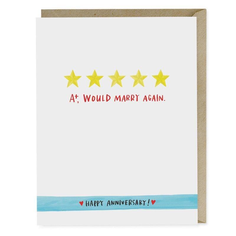 Five Stars Anniversary Card - Pretty Shiny Shop