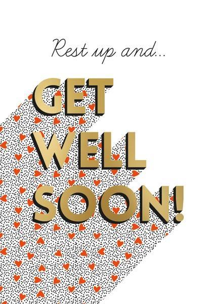 Get Well Hearts Card - Pretty Shiny Shop