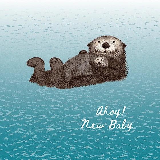 Sea Otter Baby Card - Pretty Shiny Shop