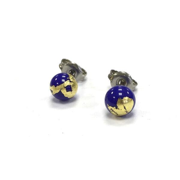 Mini Stud Earrings with Gold Accents - Pretty Shiny Shop