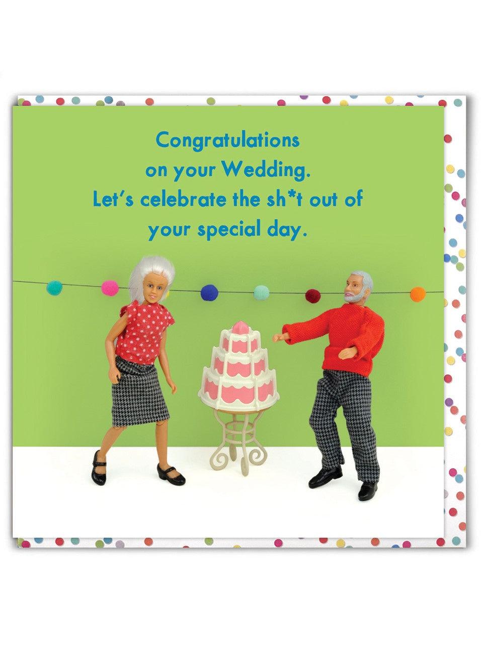 Lets Celebrate Wedding Card - Pretty Shiny Shop