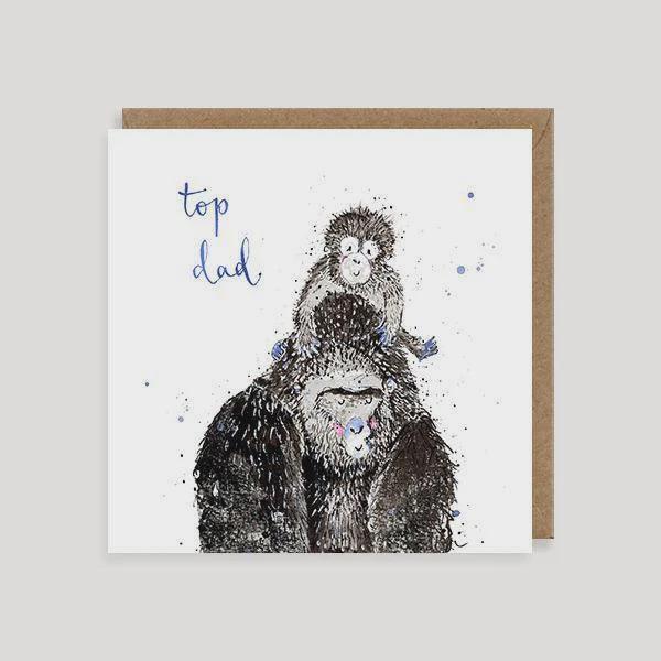 Gorillas Top Dad Card - Pretty Shiny Shop
