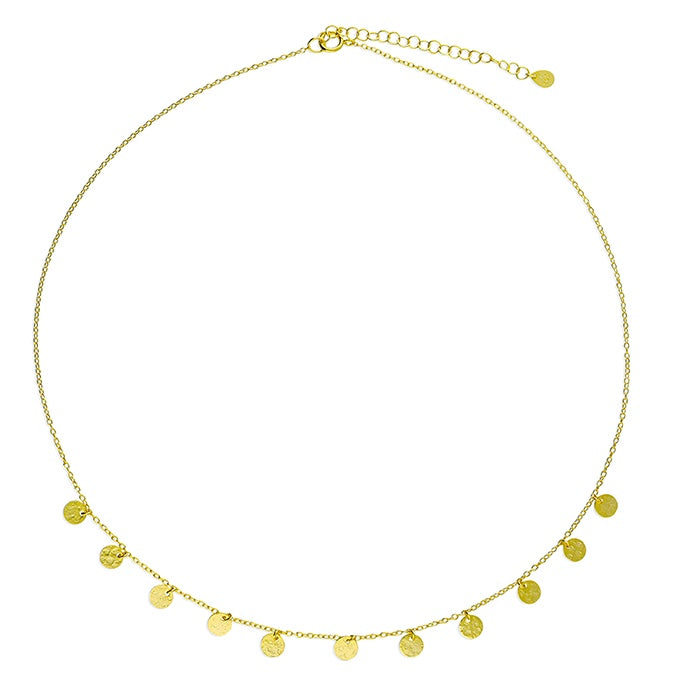 Delicate Disc Necklace - Gold