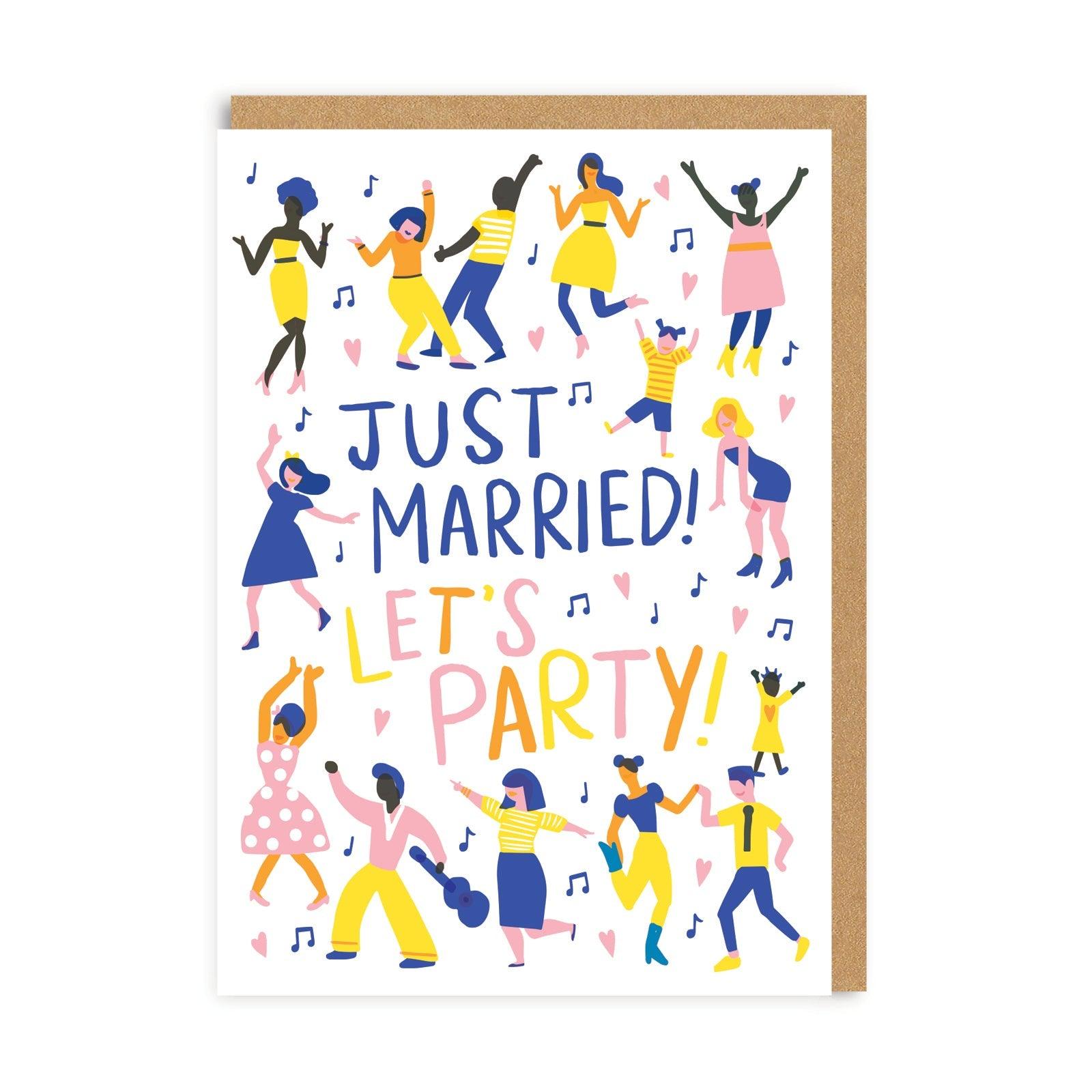 Just Married Card - Pretty Shiny Shop