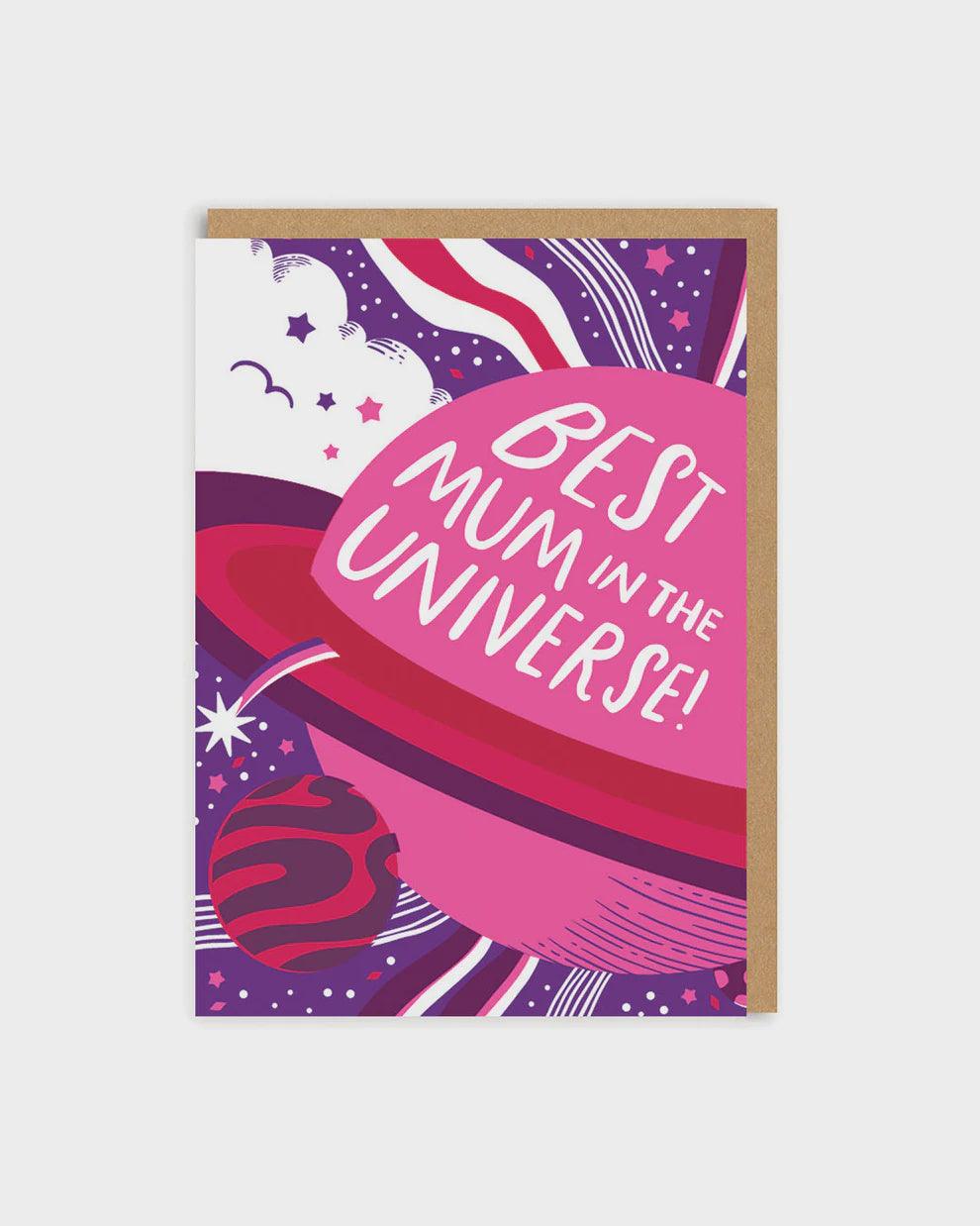 Best Mum Universe Card - Pretty Shiny Shop