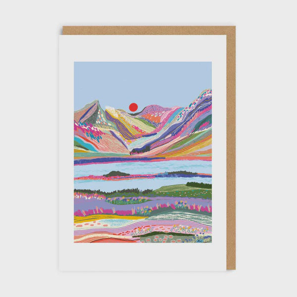 Mountain Pastel Sunset Card