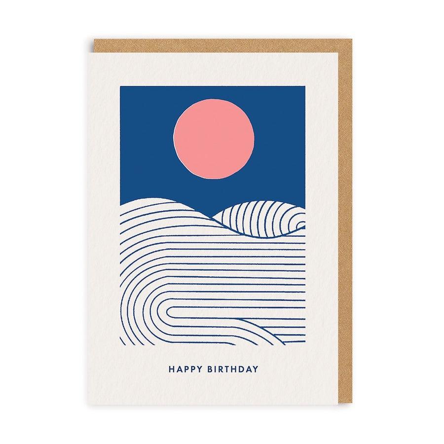 Sun and Sea Birthday Card - Pretty Shiny Shop