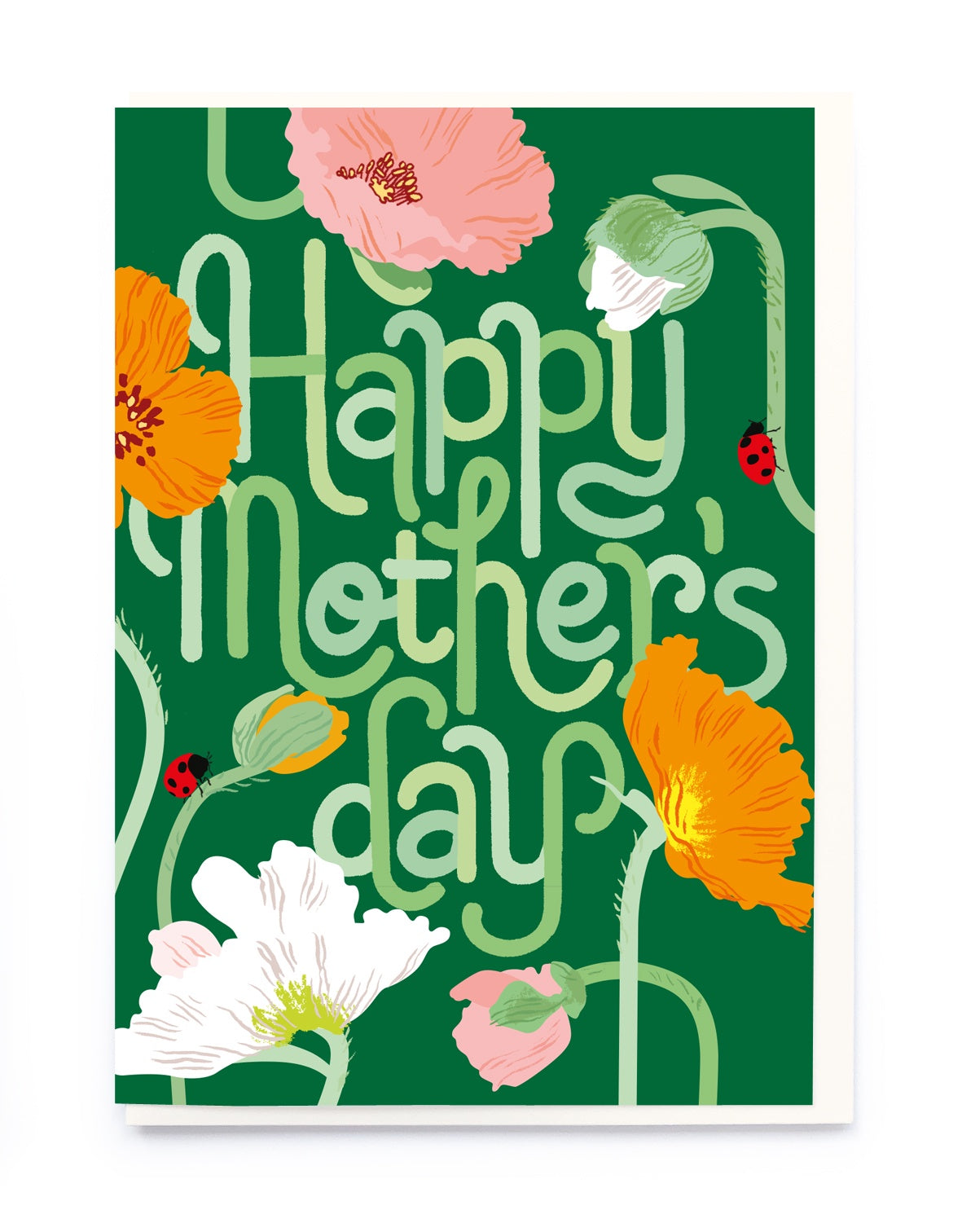 Type and Flowers Mother's Day Card