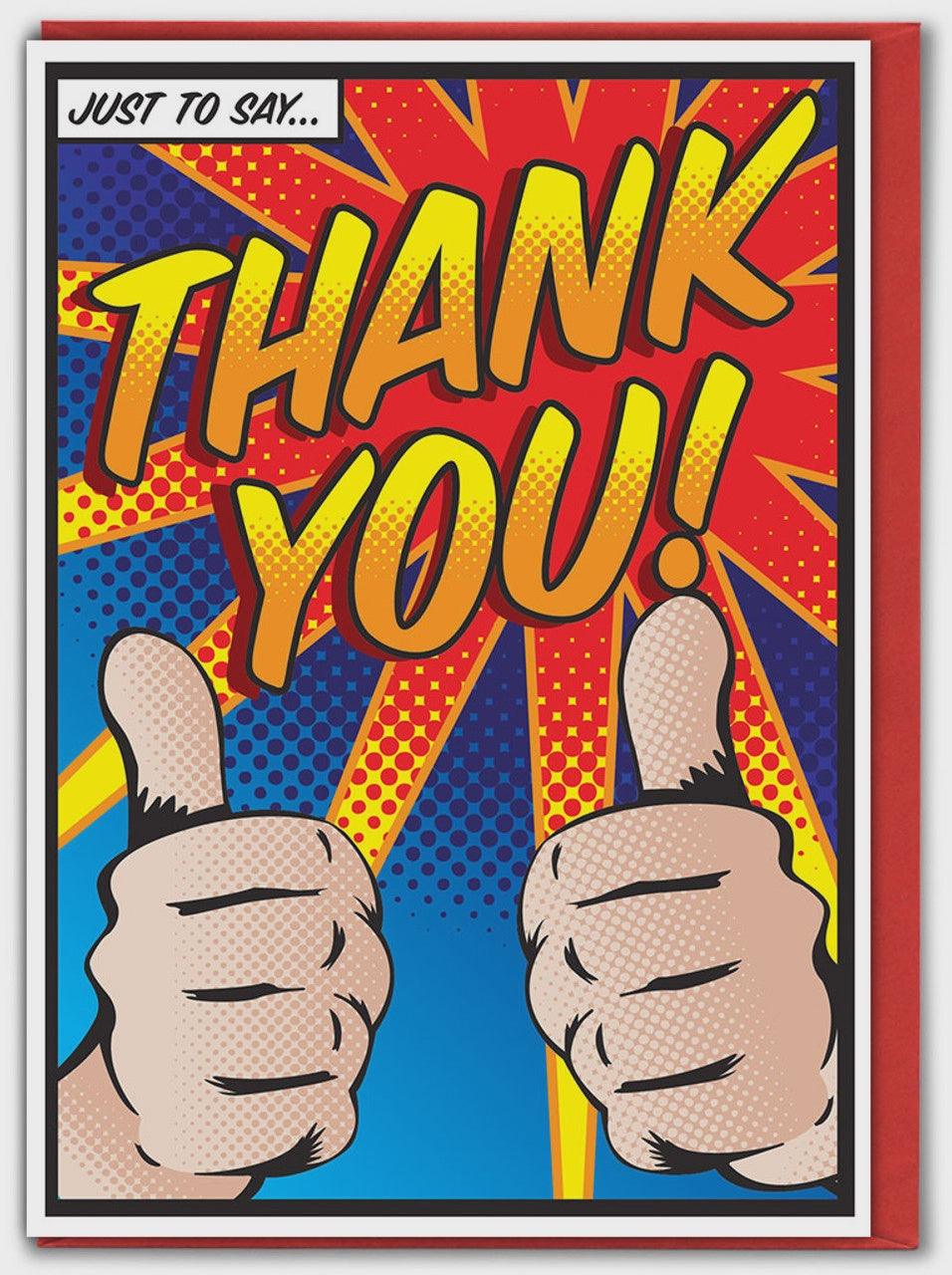 Thank You Pop Art Card - Pretty Shiny Shop