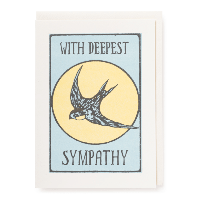 Swallow Sympathy Card - Pretty Shiny Shop