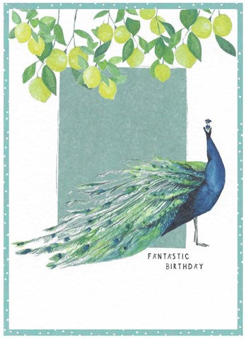 Fantastic Peacock Card