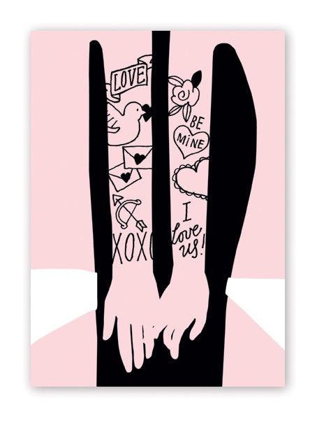 Love Tattoos Valentine Card - Pretty Shiny Shop